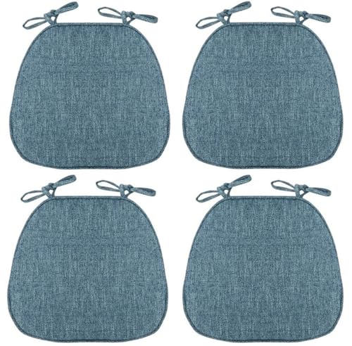 Stuhlkissen für Esszimmerstühle, 1/2/4 Packungen U-förmiges Küchensitzkissen mit Bändern, rutschfeste Stuhlpolster for Esszimmer- und Küchenstühle mit maschinenwaschbarem Bezug(Blue Gray,41x43cm*4 Pac Stuhlkissen für Esszimmerstühle, 1/2/4 Packungen U-förmiges Küchensitzkissen mit Bändern, rutschfeste Stuhlpolster for Esszimmer- und Küchenstühle mit maschinenwaschbarem Bezug(Blue Gray,41x43cm*4 Pac von PXAMORTEL
