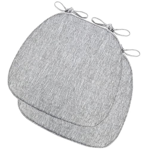 Stuhlkissen für Esszimmerstühle, 1/2/4 Packungen U-förmiges Küchensitzkissen mit Bändern, rutschfeste Stuhlpolster for Esszimmer- und Küchenstühle mit maschinenwaschbarem Bezug(Light Gray,41x43cm*2 Pa Stuhlkissen für Esszimmerstühle, 1/2/4 Packungen U-förmiges Küchensitzkissen mit Bändern, rutschfeste Stuhlpolster for Esszimmer- und Küchenstühle mit maschinenwaschbarem Bezug(Light Gray,41x43cm*2 Pa von PXAMORTEL