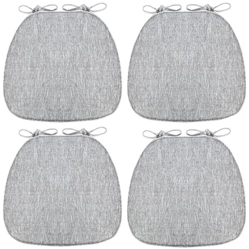 Stuhlkissen für Esszimmerstühle, 1/2/4 Packungen U-förmiges Küchensitzkissen mit Bändern, rutschfeste Stuhlpolster for Esszimmer- und Küchenstühle mit maschinenwaschbarem Bezug(Light Gray,41x43cm*4 Pa Stuhlkissen für Esszimmerstühle, 1/2/4 Packungen U-förmiges Küchensitzkissen mit Bändern, rutschfeste Stuhlpolster for Esszimmer- und Küchenstühle mit maschinenwaschbarem Bezug(Light Gray,41x43cm*4 Pa von PXAMORTEL