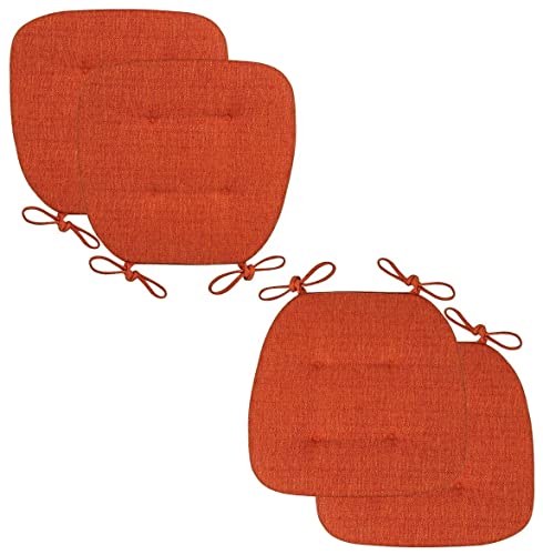 Stuhlkissen für Esszimmerstühle, 2/4 Packungen Stuhlkissen for Esszimmerstühle, U-förmiges Sitzkissen for das Esszimmer mit Bändern for Küchenstühle, Esszimmerstühle, Bürostühle(Orange,43x41cm*4 Packs Stuhlkissen für Esszimmerstühle, 2/4 Packungen Stuhlkissen for Esszimmerstühle, U-förmiges Sitzkissen for das Esszimmer mit Bändern for Küchenstühle, Esszimmerstühle, Bürostühle(Orange,43x41cm*4 Packs von PXAMORTEL