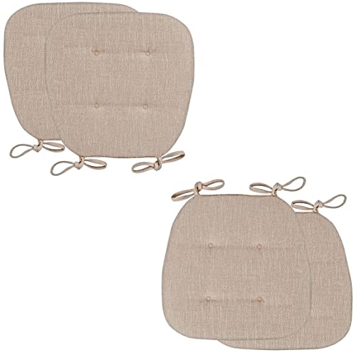 Stuhlkissen für Esszimmerstühle, 2/4 Packungen Stuhlkissen for Esszimmerstühle, U-förmiges Sitzkissen for das Esszimmer mit Bändern for Küchenstühle, Esszimmerstühle, Bürostühle(Beige White,43x41cm*4 Stuhlkissen für Esszimmerstühle, 2/4 Packungen Stuhlkissen for Esszimmerstühle, U-förmiges Sitzkissen for das Esszimmer mit Bändern for Küchenstühle, Esszimmerstühle, Bürostühle(Beige White,43x41cm*4 von PXAMORTEL