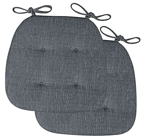 Stuhlkissen für Esszimmerstühle, 2/4 Packungen Stuhlkissen for Esszimmerstühle, U-förmiges Sitzkissen for das Esszimmer mit Bändern for Küchenstühle, Esszimmerstühle, Bürostühle(Dark Gray,43x41cm*2 Pa Stuhlkissen für Esszimmerstühle, 2/4 Packungen Stuhlkissen for Esszimmerstühle, U-förmiges Sitzkissen for das Esszimmer mit Bändern for Küchenstühle, Esszimmerstühle, Bürostühle(Dark Gray,43x41cm*2 Pa von PXAMORTEL