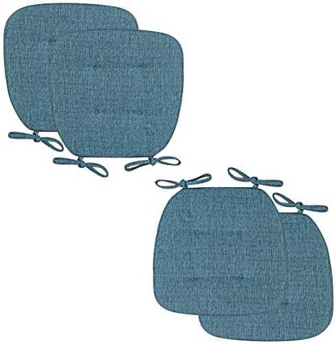 Stuhlkissen für Esszimmerstühle, 2/4 Packungen Stuhlkissen for Esszimmerstühle, U-förmiges Sitzkissen for das Esszimmer mit Bändern for Küchenstühle, Esszimmerstühle, Bürostühle(Gray Blue,43x41cm*4 Pa Stuhlkissen für Esszimmerstühle, 2/4 Packungen Stuhlkissen for Esszimmerstühle, U-förmiges Sitzkissen for das Esszimmer mit Bändern for Küchenstühle, Esszimmerstühle, Bürostühle(Gray Blue,43x41cm*4 Pa von PXAMORTEL