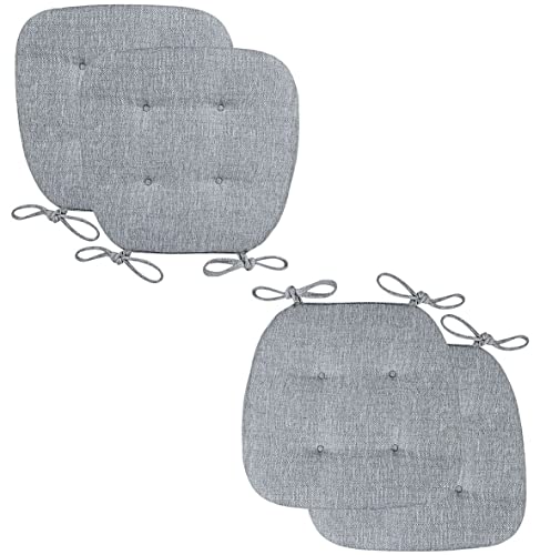 Stuhlkissen für Esszimmerstühle, 2/4 Packungen Stuhlkissen for Esszimmerstühle, U-förmiges Sitzkissen for das Esszimmer mit Bändern for Küchenstühle, Esszimmerstühle, Bürostühle(Light Gray,43x41cm*4 P Stuhlkissen für Esszimmerstühle, 2/4 Packungen Stuhlkissen for Esszimmerstühle, U-förmiges Sitzkissen for das Esszimmer mit Bändern for Küchenstühle, Esszimmerstühle, Bürostühle(Light Gray,43x41cm*4 P von PXAMORTEL