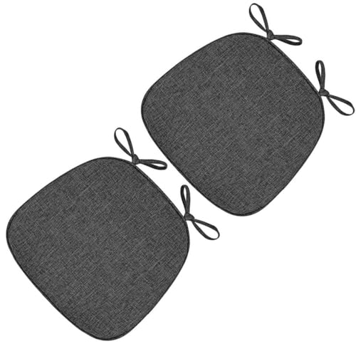 Stuhlkissen für Esszimmerstühle, 2er/4er Set Anti-Rutsch-Stuhlkissen for Esszimmerstühle, Esszimmerstuhlpolster mit Bändern, U-förmiges Küchensitzkissen mit maschinenwaschbarem Bezug(Black Grey,43*41c Stuhlkissen für Esszimmerstühle, 2er/4er Set Anti-Rutsch-Stuhlkissen for Esszimmerstühle, Esszimmerstuhlpolster mit Bändern, U-förmiges Küchensitzkissen mit maschinenwaschbarem Bezug(Black Grey,43*41c von PXAMORTEL