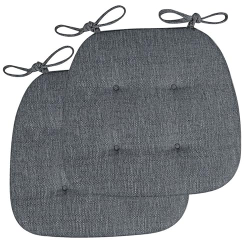 Stuhlkissen für Esszimmerstühle, 2er-/4er-Set Stuhlkissen for Esszimmerstühle mit Bändern, U-förmige Sitzkissen for Esszimmer- und Küchenstühle mit maschinenwaschbarem Bezug(Dark Gray,43*41cm*Set Of 2 Stuhlkissen für Esszimmerstühle, 2er-/4er-Set Stuhlkissen for Esszimmerstühle mit Bändern, U-förmige Sitzkissen for Esszimmer- und Küchenstühle mit maschinenwaschbarem Bezug(Dark Gray,43*41cm*Set Of 2 von PXAMORTEL