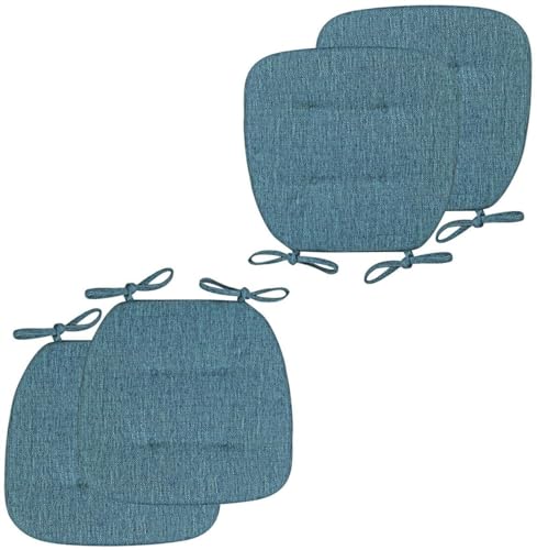 Stuhlkissen für Esszimmerstühle, 2er-/4er-Set Stuhlkissen for Esszimmerstühle mit Bändern, U-förmige Sitzkissen for Esszimmer- und Küchenstühle mit maschinenwaschbarem Bezug(Gray Blue,43*41cm*Set Of 4 Stuhlkissen für Esszimmerstühle, 2er-/4er-Set Stuhlkissen for Esszimmerstühle mit Bändern, U-förmige Sitzkissen for Esszimmer- und Küchenstühle mit maschinenwaschbarem Bezug(Gray Blue,43*41cm*Set Of 4 von PXAMORTEL