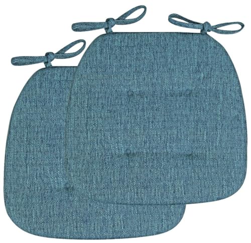 Stuhlkissen für Esszimmerstühle, 2er-/4er-Set Stuhlkissen for Esszimmerstühle mit Bändern, U-förmige Sitzkissen for Esszimmer- und Küchenstühle mit maschinenwaschbarem Bezug(Gray Blue,43*41cm*Set Of 2 Stuhlkissen für Esszimmerstühle, 2er-/4er-Set Stuhlkissen for Esszimmerstühle mit Bändern, U-förmige Sitzkissen for Esszimmer- und Küchenstühle mit maschinenwaschbarem Bezug(Gray Blue,43*41cm*Set Of 2 von PXAMORTEL