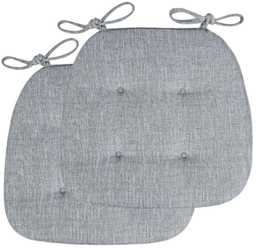 Stuhlkissen für Esszimmerstühle, 2er-/4er-Set Stuhlkissen for Esszimmerstühle mit Bändern, U-förmige Sitzkissen for Esszimmer- und Küchenstühle mit maschinenwaschbarem Bezug(Light Gray,43*41cm*Set Of Stuhlkissen für Esszimmerstühle, 2er-/4er-Set Stuhlkissen for Esszimmerstühle mit Bändern, U-förmige Sitzkissen for Esszimmer- und Küchenstühle mit maschinenwaschbarem Bezug(Light Gray,43*41cm*Set Of von PXAMORTEL