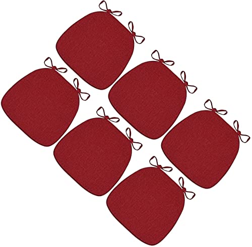 Stuhlkissen für Esszimmerstühle, 2er-/4er-Set Stuhlpolster for Esszimmerstühle mit Bändern, rutschfeste Rückenlehne, U-förmige, weiche und bequeme Sitzkissen for Küchen-, Esszimmer- und Bürostühle(Red Stuhlkissen für Esszimmerstühle, 2er-/4er-Set Stuhlpolster for Esszimmerstühle mit Bändern, rutschfeste Rückenlehne, U-förmige, weiche und bequeme Sitzkissen for Küchen-, Esszimmer- und Bürostühle(Red von PXAMORTEL