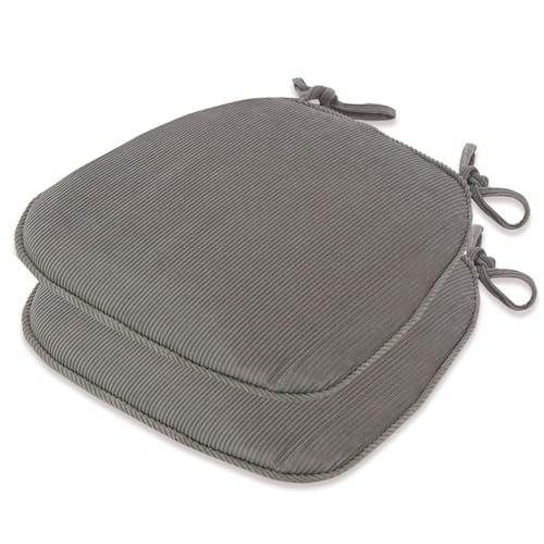 Stuhlkissen für Esszimmerstühle, 3 cm dick, 2/4/6 Packungen U-förmige rutschfeste Küchenstuhlpolster und 43 x 41 x 35 cm große Esszimmer-Sitzkissen mit maschinenwaschbarem Bezug(Silver Gray,41x43cm(2P Stuhlkissen für Esszimmerstühle, 3 cm dick, 2/4/6 Packungen U-förmige rutschfeste Küchenstuhlpolster und 43 x 41 x 35 cm große Esszimmer-Sitzkissen mit maschinenwaschbarem Bezug(Silver Gray,41x43cm(2P von PXAMORTEL