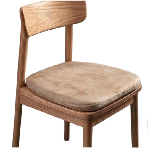 Stuhlkissen für Esszimmerstühle, Satz mit 1/2/4 Hufeisen-Esszimmerstuhlkissen, hufeisenförmiges PU-Leder-Stuhlkissen mit Memory-Schaum, rutschfestes Stuhlpolster mit Bändern(D,37 * 36cm(Set of 2)) von PXAMORTEL