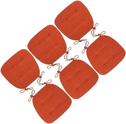 Stuhlkissen für Esszimmerstühle, Stuhlkissen for Esszimmerstühle, U-förmige Stuhlpolster for die Küche, Sitzkissen for die Küche mit Bändern, Größe 43 x 41 x 35 cm, Dicke 3 cm(Orange,43*41cm*Set Of 6) Stuhlkissen für Esszimmerstühle, Stuhlkissen for Esszimmerstühle, U-förmige Stuhlpolster for die Küche, Sitzkissen for die Küche mit Bändern, Größe 43 x 41 x 35 cm, Dicke 3 cm(Orange,43*41cm*Set Of 6) von PXAMORTEL