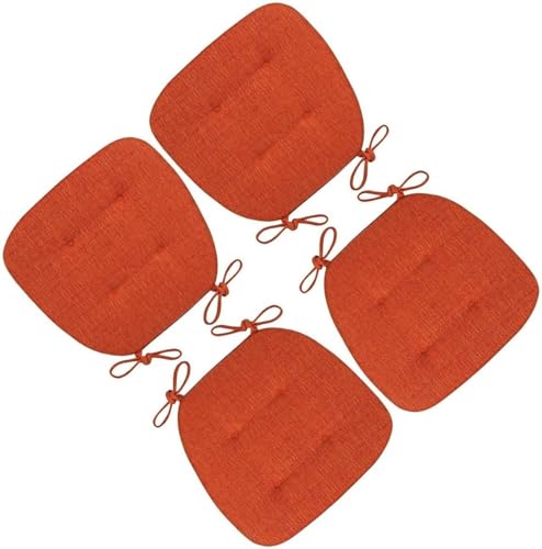 Stuhlkissen für Esszimmerstühle, Stuhlkissen for Esszimmerstühle, U-förmige Stuhlpolster for die Küche, Sitzkissen for die Küche mit Bändern, Größe 43 x 41 x 35 cm, Dicke 3 cm(Orange,43*41cm*Set Of 4) Stuhlkissen für Esszimmerstühle, Stuhlkissen for Esszimmerstühle, U-förmige Stuhlpolster for die Küche, Sitzkissen for die Küche mit Bändern, Größe 43 x 41 x 35 cm, Dicke 3 cm(Orange,43*41cm*Set Of 4) von PXAMORTEL