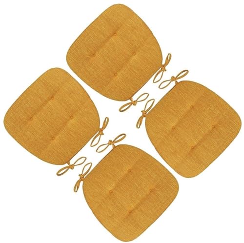 Stuhlkissen für Esszimmerstühle, Stuhlkissen for Esszimmerstühle, U-förmige Stuhlpolster for die Küche, Sitzkissen for die Küche mit Bändern, Größe 43 x 41 x 35 cm, Dicke 3 cm(Turmeric,43*41cm*Set Of Stuhlkissen für Esszimmerstühle, Stuhlkissen for Esszimmerstühle, U-förmige Stuhlpolster for die Küche, Sitzkissen for die Küche mit Bändern, Größe 43 x 41 x 35 cm, Dicke 3 cm(Turmeric,43*41cm*Set Of von PXAMORTEL