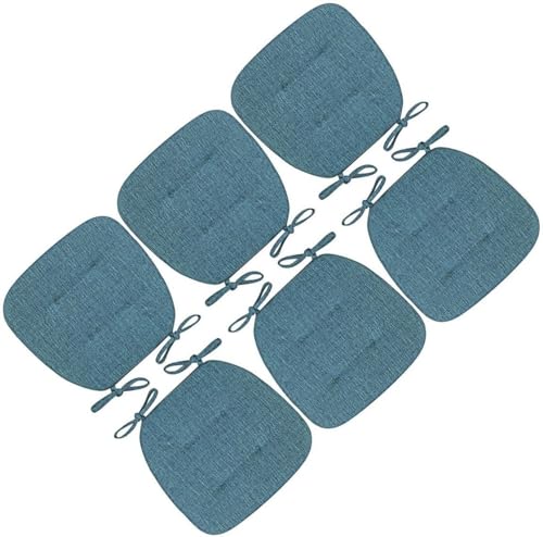 Stuhlkissen für Esszimmerstühle, Stuhlkissen for Esszimmerstühle, U-förmige Stuhlpolster for die Küche, Sitzkissen for die Küche mit Bändern, Größe 43 x 41 x 35 cm, Dicke 3 cm(Gray Blue,43*41cm*Set Of Stuhlkissen für Esszimmerstühle, Stuhlkissen for Esszimmerstühle, U-förmige Stuhlpolster for die Küche, Sitzkissen for die Küche mit Bändern, Größe 43 x 41 x 35 cm, Dicke 3 cm(Gray Blue,43*41cm*Set Of von PXAMORTEL