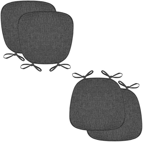 Stuhlkissen für Esszimmerstühle, Stuhlkissen for Esszimmerstühle, U-förmiges Sitzkissen mit Bändern, Stuhlpolster mit maschinenwaschbarem Bezug for Küchenstühle, Esszimmerstühle, Bürostühle(Black Gray Stuhlkissen für Esszimmerstühle, Stuhlkissen for Esszimmerstühle, U-förmiges Sitzkissen mit Bändern, Stuhlpolster mit maschinenwaschbarem Bezug for Küchenstühle, Esszimmerstühle, Bürostühle(Black Gray von PXAMORTEL