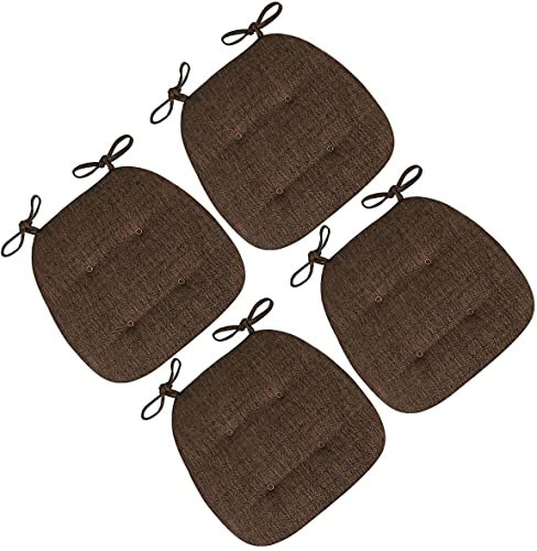 Stuhlkissen für Esszimmerstühle, Stuhlpolster for die Küche, 2/4/6 Packungen Stuhlkissen for Esszimmer und Küche, U-förmiges Sitzkissen mit Bändern for Stühle in Küche, Esszimmer und Büro(Coffee,41x43 Stuhlkissen für Esszimmerstühle, Stuhlpolster for die Küche, 2/4/6 Packungen Stuhlkissen for Esszimmer und Küche, U-förmiges Sitzkissen mit Bändern for Stühle in Küche, Esszimmer und Büro(Coffee,41x43 von PXAMORTEL