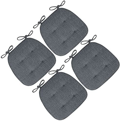 Stuhlkissen für Esszimmerstühle, Stuhlpolster for die Küche, 2/4/6 Packungen Stuhlkissen for Esszimmer und Küche, U-förmiges Sitzkissen mit Bändern for Stühle in Küche, Esszimmer und Büro(Dark Gray,41 Stuhlkissen für Esszimmerstühle, Stuhlpolster for die Küche, 2/4/6 Packungen Stuhlkissen for Esszimmer und Küche, U-förmiges Sitzkissen mit Bändern for Stühle in Küche, Esszimmer und Büro(Dark Gray,41 von PXAMORTEL