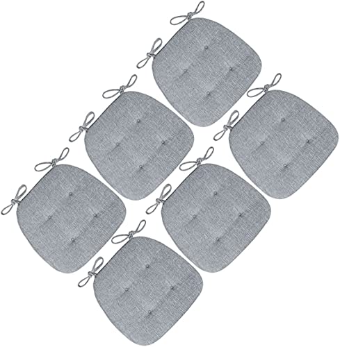 Stuhlkissen für Esszimmerstühle, Stuhlpolster for die Küche, 2/4/6 Packungen Stuhlkissen for Esszimmer und Küche, U-förmiges Sitzkissen mit Bändern for Stühle in Küche, Esszimmer und Büro(Light Gray,4 Stuhlkissen für Esszimmerstühle, Stuhlpolster for die Küche, 2/4/6 Packungen Stuhlkissen for Esszimmer und Küche, U-förmiges Sitzkissen mit Bändern for Stühle in Küche, Esszimmer und Büro(Light Gray,4 von PXAMORTEL