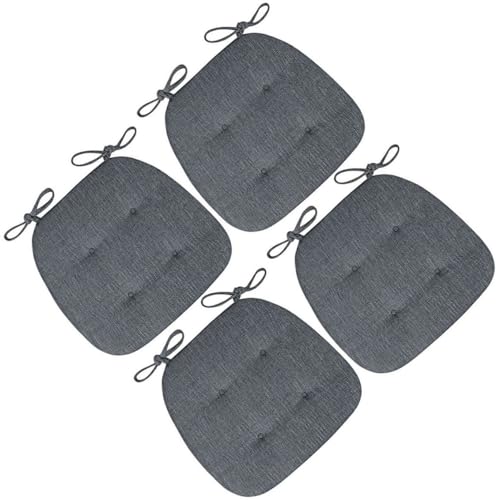 Stuhlkissen für Esszimmerstühle, U-förmiges Sitzkissen mit Bändern for Küchen-, Esszimmer- und Bürostühle, Stuhlpolstergröße beträgt 43 x 41 cm, Dicke beträgt 3 cm(Dark Gray,41x43cm*4 Packs) Stuhlkissen für Esszimmerstühle, U-förmiges Sitzkissen mit Bändern for Küchen-, Esszimmer- und Bürostühle, Stuhlpolstergröße beträgt 43 x 41 cm, Dicke beträgt 3 cm(Dark Gray,41x43cm*4 Packs) von PXAMORTEL