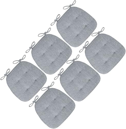 Stuhlkissen für Esszimmerstühle, U-förmiges Sitzkissen mit Bändern for Küchen-, Esszimmer- und Bürostühle, Stuhlpolstergröße beträgt 43 x 41 cm, Dicke beträgt 3 cm(Light Gray,41x43cm*6 Packs) Stuhlkissen für Esszimmerstühle, U-förmiges Sitzkissen mit Bändern for Küchen-, Esszimmer- und Bürostühle, Stuhlpolstergröße beträgt 43 x 41 cm, Dicke beträgt 3 cm(Light Gray,41x43cm*6 Packs) von PXAMORTEL