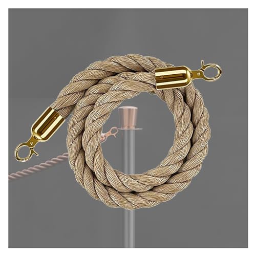 Verdrehtes Absperrseil, 1,5 m/5 Fuß geflochtenes Hanfseil Barrier Crowd Control Stützseil 2/5/6/13 Fuß(With D Hooks,0.6M/2Ft) von PXAMORTEL