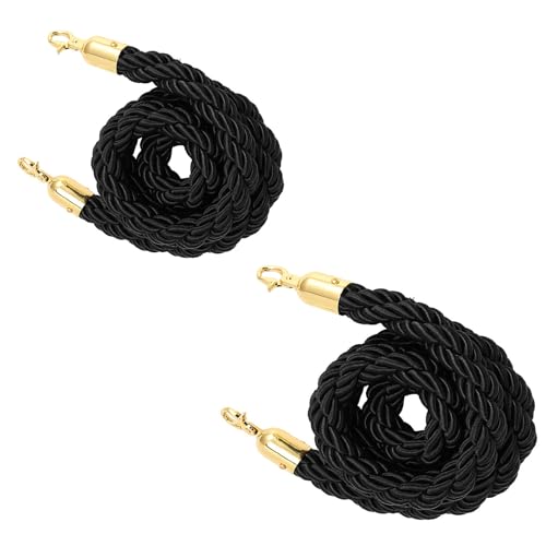 Verdrehtes Absperrseil, 2 Stück Absperrseile(Black,2M) von PXAMORTEL