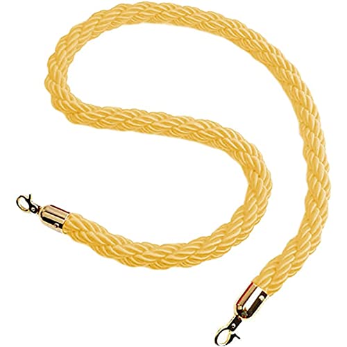 Verdrehtes Absperrseil, Absperrseil 3/4/5/6 Fuß, Seil zur Kontrolle von Menschenmengen, geflochtenes Hanfseil(Yellow,2Ft/60Cm) von PXAMORTEL