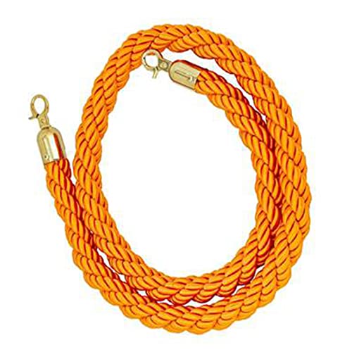 Verdrehtes Absperrseil, Absperrseil zur Kontrolle von Menschenmengen, mehrfarbig, for Aufhängen, Sicherheitsbarrieren, Absperrseil mit selbstsichernder Schnalle(Orange) von PXAMORTEL