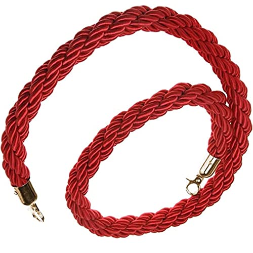 Verdrehtes Absperrseil, Absperrseile for Menschenmengen(Red,1M/39Inch/3.3Ft) von PXAMORTEL