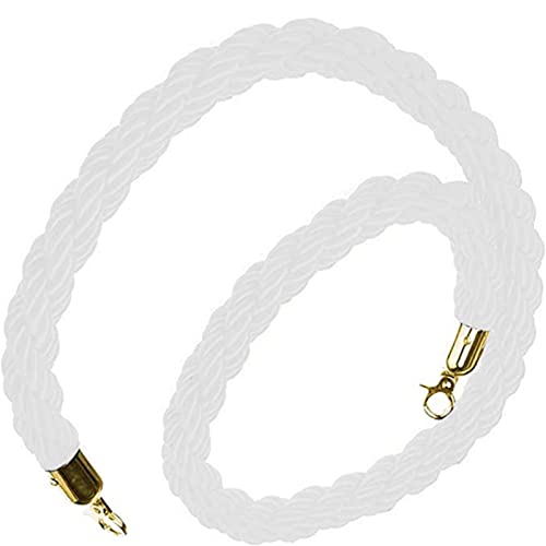 Verdrehtes Absperrseil, Absperrseile for Menschenmengen(White,0.6M/24Inch/2Ft) von PXAMORTEL