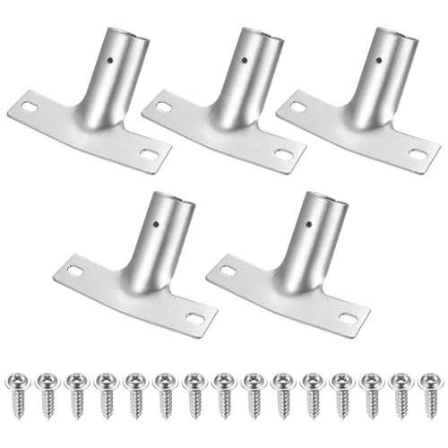 5 Stück Besenstiel Halterung, Metallstielhalter für Besenstiele, Besen Halterung Besenstielhalter bis ø 23,5 mm Besenstielhalterung Set, mit 15 Stück Schrauben von PXARMYYXGS