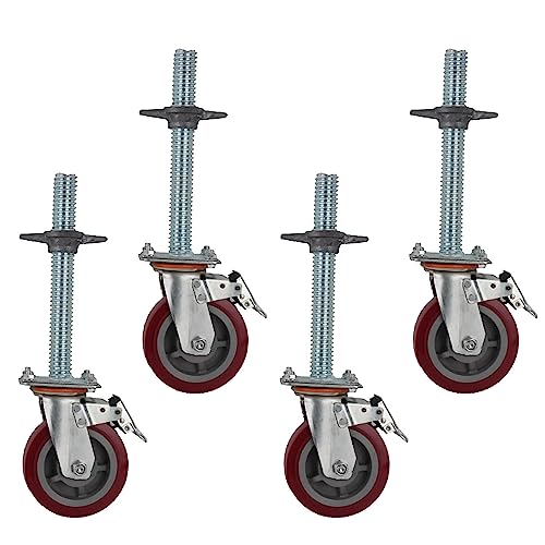 PXDOHQAW 6-Zoll-Gerüstrollen,Winderollen Mit Bremse, Pu-Industrie-Lenkrollen, Ersatz, 4Er-Set PXDOHQAW 6-Zoll-Gerüstrollen,Winderollen Mit Bremse, Pu-Industrie-Lenkrollen, Ersatz, 4Er-Set von PXDOHQAW