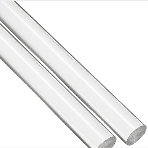 Runder Acrylstab, 2 Stück, Acrylstäbe, 500 mm Länge, klare runde Acryl-Kunststoffstäbe for Heimwerkerarbeiten(4Mm) von PXMWITSEZ