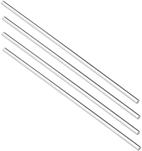 Runder Acrylstab, 4 Stück, durchsichtiger runder Acrylstab, extrudierter PMMA-Stab, 0,25 m Länge(12Mm) von PXMWITSEZ