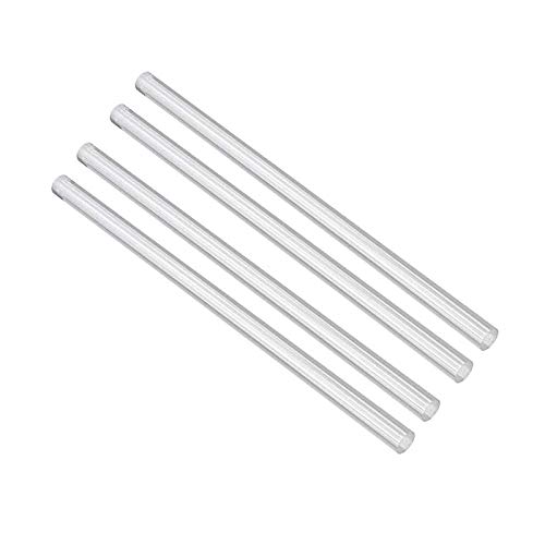 Runder Acrylstab, Acryl-Rundstab, 9,8 Zoll Länge, Durchmesser 2/3,0 mm, for Ausstellungen und Amateur-Heimwerker, 4 Stück(43Mm) von PXMWITSEZ