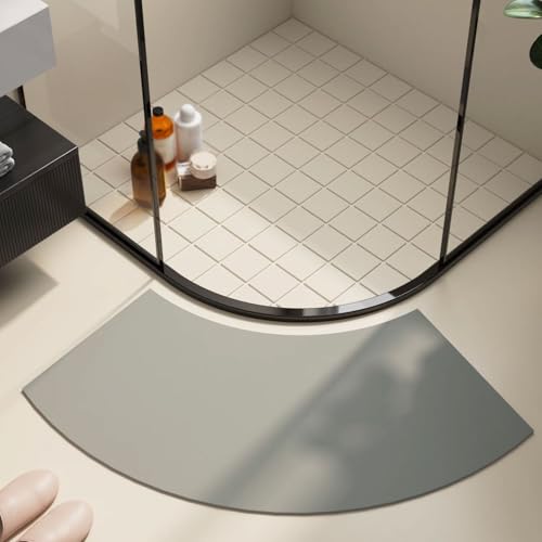 Rutschfeste Badematte aus Kieselgur, super saugfähige, gefächerte Bodenmatte, schnelltrocknende Badezimmerteppiche, Duschmatten, rutschfeste Badewanne for Viertelkreis-Duschkabine, einfache Küchenfußm Rutschfeste Badematte aus Kieselgur, super saugfähige, gefächerte Bodenmatte, schnelltrocknende Badezimmerteppiche, Duschmatten, rutschfeste Badewanne for Viertelkreis-Duschkabine, einfache Küchenfußm von PXMWITSEZ