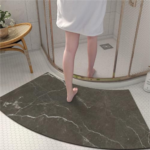 Rutschfeste Badematte aus Kieselgur, super saugfähige, gefächerte Bodenmatte, schnelltrocknende Badezimmerteppiche, Duschmatten, rutschfeste Badewanne for Viertelkreis-Duschkabine, einfache Küchenfußm Rutschfeste Badematte aus Kieselgur, super saugfähige, gefächerte Bodenmatte, schnelltrocknende Badezimmerteppiche, Duschmatten, rutschfeste Badewanne for Viertelkreis-Duschkabine, einfache Küchenfußm von PXMWITSEZ