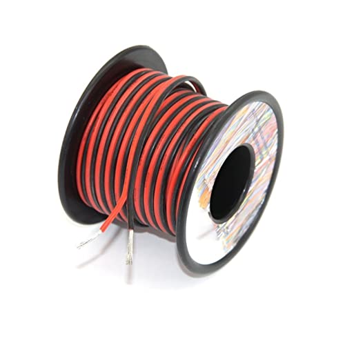 PXQPYMATX 16 AWG Silikon elektrischer Draht 2 Leiter Paralleldrahtleitung 18m [schwarz 9m rot 9m] Anklappen von Sauerstoff verzinnt Kupfer Draht und Kabel von PXQPYMATX