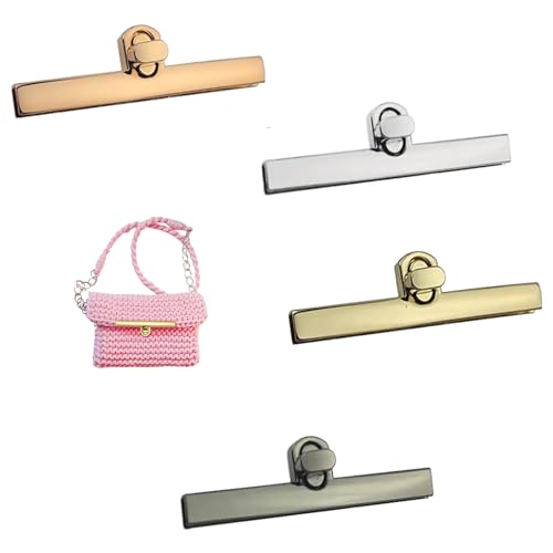 PXRLMYF Drehverschluss,4 Stück Metall Twist Turn Lock,Verschluss Taschenverschluss Steckschloss für Tasche Handtaschen DIY Handwerk von PXRLMYF