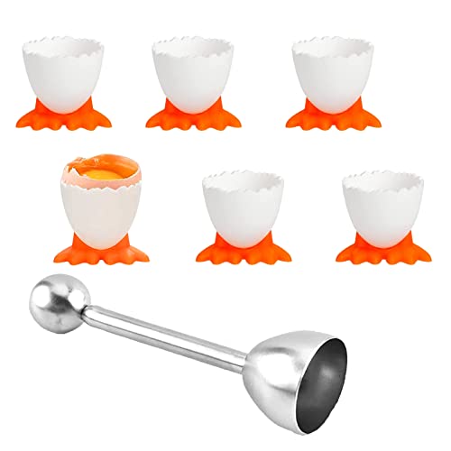 Eierköpfer Eieröffner Eierbecher Set Eierschneider-Set Topper Edelstahl Eiöffner für harte und weiche eier küchewerkzeug von PXRLMYF