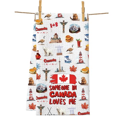 PXTIDY Canada Gifts Geschirrtuch, kanadische Souvenirs, Küchenhandtuch, Someone in Canada Loves Me, Fernbeziehung, Geschenk, Geschirrtuch, Weiß PXTIDY Canada Gifts Geschirrtuch, kanadische Souvenirs, Küchenhandtuch, Someone in Canada Loves Me, Fernbeziehung, Geschenk, Geschirrtuch, Weiß von PXTIDY