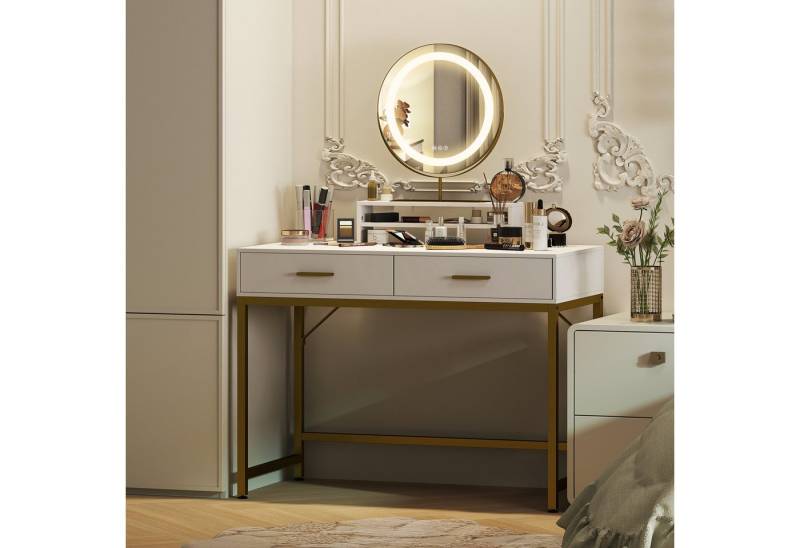 PXloue Schminktisch Eleganter Schminktisch mit Kippschutz und einstellbaren Füßen (Stauraum, modern (100 x 50 x 137 cm), Stabiler und sicherer Tisch für Ihr Schlafzimmer oder Ankleidezimmer von PXloue