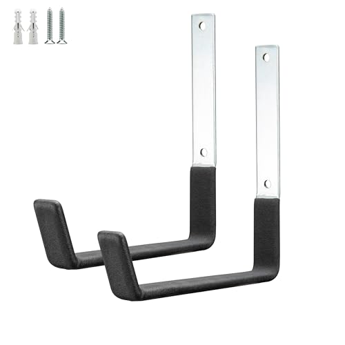 PYBTOOL Utility Hooks for Garage Wall, Robust Garage Storage Hooks, Garden Tool Organiser, Ladder Hook, Steel Wall Mounting Storage Hooks (Large 19 x 19.3 cm) von PYBTOOL