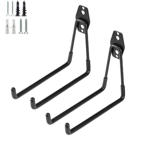 PYBTOOL Garagenhaken, robuste Garagen-Aufbewahrungshaken für Mehrzweckzwecke, Stahl-Wandmontagehaken, Gartenwerkzeug-Aufbewahrungsorganisator (Large U 2PC) von PYBTOOL