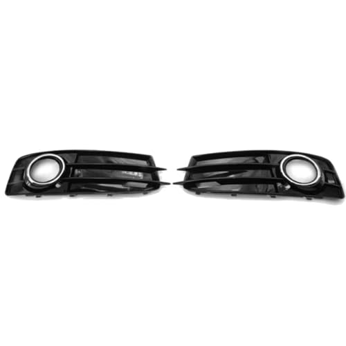 PYCJNFC Chrom Auto Front Stoßstange Nebel Licht Mesh Grille Teile Nebel Lampe Grille Abdeckungen Für A3 8P S-Line 2009-2012 8P0807681 8P0807681(Black Chrome) von PYCJNFC