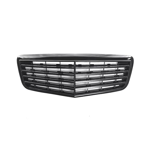 PYCJNFC Frontgrill Kühlergrill Haube Tuning Racing Grill ABS Grills Für Mercedes Benz E-Class W211 E350 E320 E500 E550 2007-2009(Black) von PYCJNFC