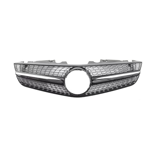 PYCJNFC Frontgrill Kühlergrill Haube Tuning Racing Grill ABS Grills Für Mercedes-Benz R230 SL-Class SL300 SL350 SL500 SL550 SL600 2008-2012(Black) von PYCJNFC