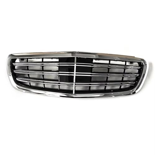 PYCJNFC Frontgrill Kühlergrill Haube Tuning Racing Grill ABS Grills Für Mercedes-Benz W222 S-Class S320 S400 S350 S500 S450 S600 2014-2019(Silver) von PYCJNFC